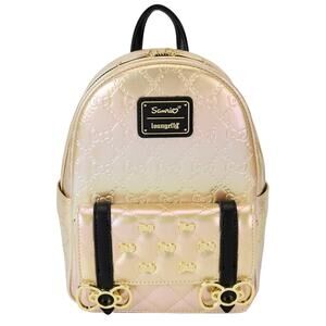 Loungefly Sanrio 50th Anniversary Metallic Gold Mini Backpack